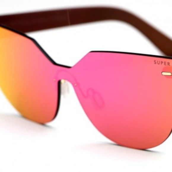 RetroSuperFuture Hot Pink Mirrored Sunglasses main image 4